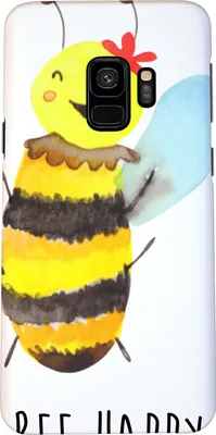 Produktbild von Mr. & Mrs. Panda Samsung Galaxy S9 Handyhülle Biene Happy - Weiß - Geschenk, Hülle, Handy Case, Schutzhülle, Cover