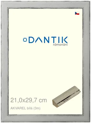 Zdjęcie produktu dla Ramka DANTIK 21x29,7 | AKVAREL biała (szkło przezroczyste)