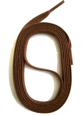 Produktbild von SNORS gewachste Schnürsenkel flach - BRAUN - 6-7mm - 150cm
