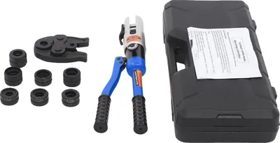 Produktbild von Manuelle Rohrpressmaschine, 8 austauschbare Formen, ergonomisches Design, Blau