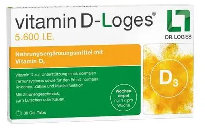 Produktbild von Vitamin D-Loges 5.600 I.E. Wochendepot Kautabl. 30 St