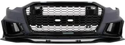 Produktbild von Frontstoßstange für Audi A6 C8 4K 2018+ RS6 Look Zentraler Grill Glänzend schwarz.
