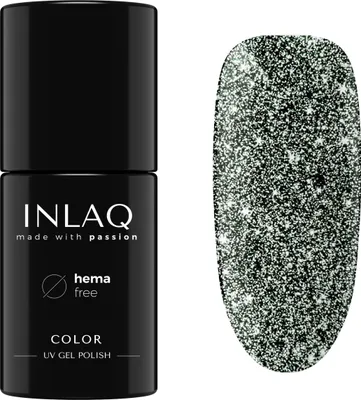 Produktbild von INLAQ® HEMA Free UV Nagellack Glitzer 6 ml - Gel Nail Polish frei von HEMA - Shiny Signs Kollektion, Farbe Libra