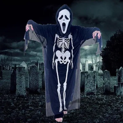 Produktbild von Skeletkostuum für Kinder, 90 cm, Halloween-Kostüm