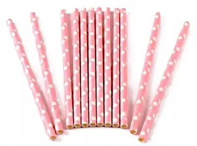 Zdjęcie produktu dla Słomki różowe 19,5cm12szt PARTY GO