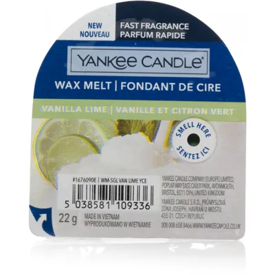 Obrázek produktu pro Yankee Candle Vanilla Lime, Kulatý, Zelená, Tonkové boby, Vanilka, 7 cm, 30 mm, 22 g