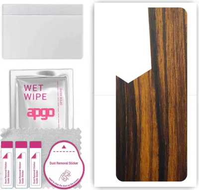 Produktbild von apgo Rückseite Schutzfolie, Skin, kompatibel mit Tecno Pova 4 Pro, Hinten Displayschutzfolie aus Vinylfolie, kratzfest, einfache Montage - Tigerwood