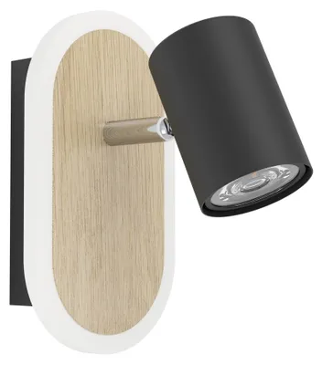 Image de Eglo LED Applique murale Rimbocchi 1x6W, 750 lm, 3000K, blanc chaud, noir