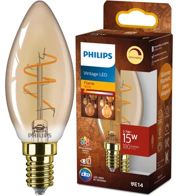 Obrázok produktu pre Philips 8721103048899, 2,7 W, 15 W, E14, 180 lm, 15000 h, Flame