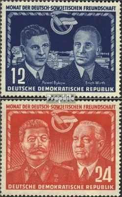 Produktbild von Briefmarken DDR 1951 Mi 296-297 (kompl.Ausg.) postfrisch Deutsch-sowjetische Freundschaft