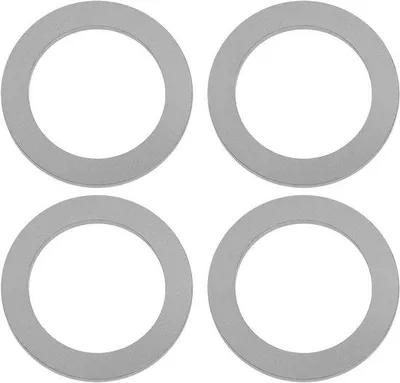 Immagine prodotto di Set di pedali RVS a 4 pezzi per mountain bike e bici da corsa - Spessore 1,5 mm - Per perni da 9/16 pollici - Resistente alle intemperie e alla corrosione