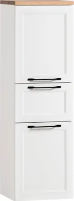 Produktbild von Midischrank - Weiß matt - Wotaneiche Nachbildung - B 40 cm - 2 Türen - 1 Schublade