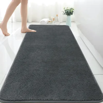 Produktbild von Sehr große Badematte, 150 x 60 cm, aus Mikrofaser, rutschfest, saugfähig