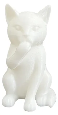 Produktbild von 3D-gedruckte Katzenfigur „Kätzchen hören, sprechen, sehen, nichts Böses“ – Miniatur-Katzenfigur, Geschenk für Katzenliebhaber, Dekoration für Schreibtisch, Regal oder Schrank