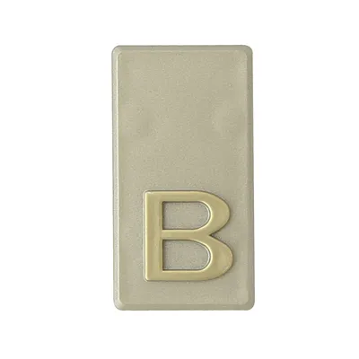 Produktbild von DOMINO Buchstabe Briefkasten Selbstklebend – B | 3D Türbuchstabe Aufkleber | Hausbuchstabe Klebend | Klebebuchstaben Wetterfest | Buchstaben zum Aufkleben | Buchstabenschild | PCV | OLIVE