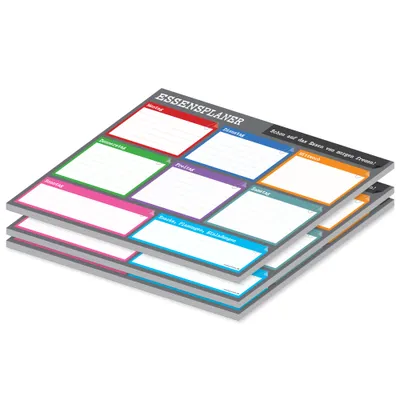 Produktbild von PRICARO Essensplaner "Perfekt", anthrazit, A4, 25 Blatt, 3 Stück