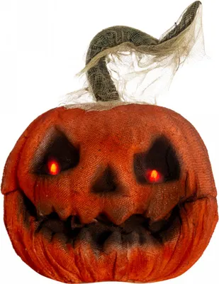 Produktbild von Lachender Halloween Kürbis mit Bewegung & Leuchtaugen 23 cm