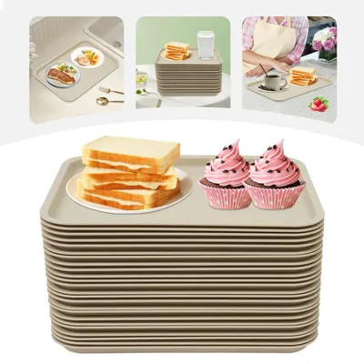 Productafbeelding van Verpakking van 24 kunststof trays, afmetingen 36x27 cm, antislip