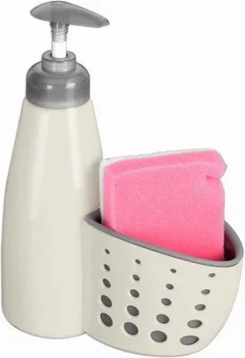 Produktbild von Orion Seifenspender Flüssigseifenspender Spülmittelspender mit Schwamm in BEIGE