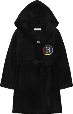 Produktbild von Harry Potter Hogwarts Schwarzer, warmer Bademantel für Jungen, gebunden, mit Kapuze  6-7 Jahre