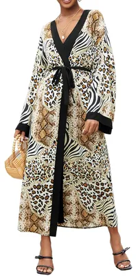 Image de Robe de nuit d'été pour femmes, longue robe de plage, caftan