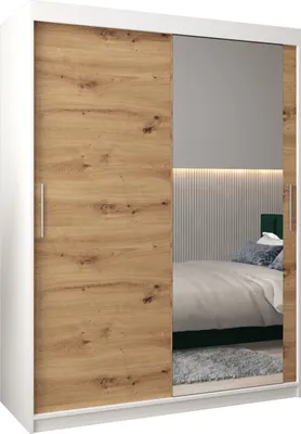 Produktbild von Kleiderschrank, Schiebetürenschrank Schlafzimmer, Schrank mit Spiegel TOKYO 2 150 cm
