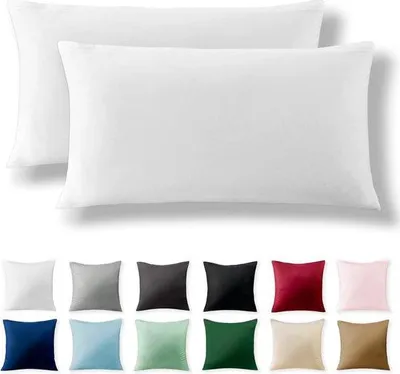 Zdjęcie produktu dla Miękka bawełniana poszewka na poduszkę 40 x 80 cm, biała