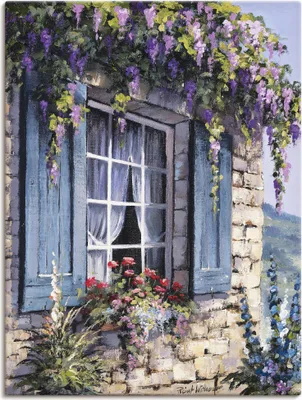 Produktbild von ARTland Leinwandbild Fenster I Größe: 90x120 cm