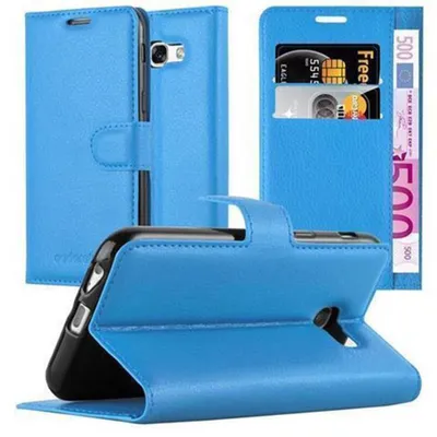 Produktbild von Cadorabo Hülle für Samsung Galaxy A3 2017 Schutz Hülle in Blau Handyhülle Etui Case Cover Magnetverschluss
