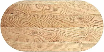 Imagen del producto de Tablero de mesa ovalado de madera maciza de roble, 120x60x4 cm