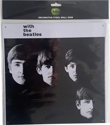 Immagine prodotto di The Beatles - Targa "With The Beatles", custodia del disco, acciaio RO12828 (formato unico) (nero/bianco)