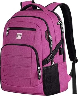 Produktbild von Rosa Reisetasche für Frauen - 15,6 Zoll - mit USB-Ladeanschluss - für Arbeit und Reisen