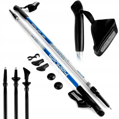 Produktbild von Nordic-Walking-Stöcke Spokey Meadow zusammenklappbar Antishock verstellbar 105-135 cm