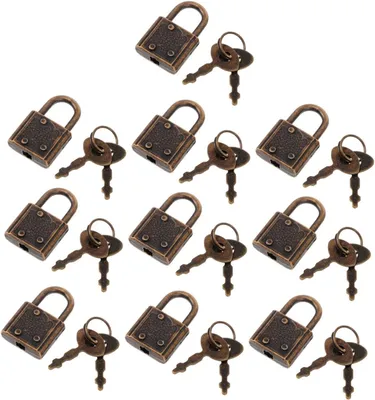 Produktbild von Kleines Vorhängeschloss aus rostfreier Legierung mit 2 Schlüsseln für Koffer, Gepäck, Schränke und Taschen