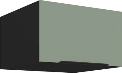Image de Armoire haute profonde à portes battantes LUNARA - largeur 60 cm, vert/noir