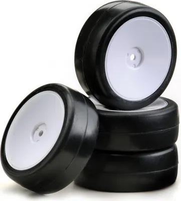 Produktbild von Absima 2510007, Räder- & Reifen-Set, Schwarz, Weiß