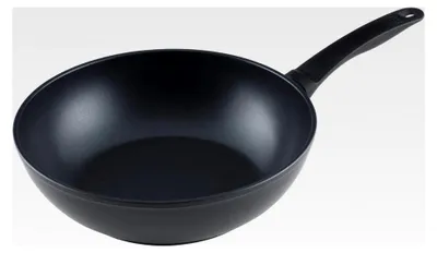 Produktbild von Aluminium Wok mit Antihaftbeschichtung, induktionstauglich, 28 cm, schwarz