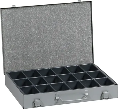 Produktbild von allit Kleinteilekoffer EuroPlus Metall 34/18 grau