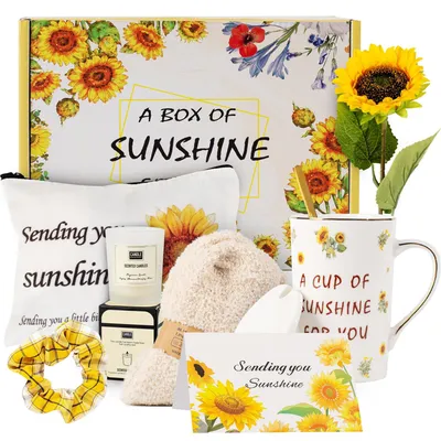 Productafbeelding van Unieke Zonnebloem Cadeaubox voor Vrouwen