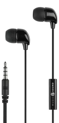 Productafbeelding van Muziek, Geluid, 8018080359781, Kabel, Gesprek/muziek, 24 g, Koptelefoon met microfoon, Zwart