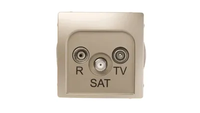 Image de Simon Basic RD/TV/SAT prise d'antenne satinée BMZAR-SAT1.3/1.01/29