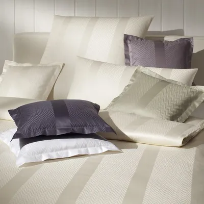 Produktbild von Elegante Mako-Satin Bettwäsche 2058 Metropolis 135x200cm+40x80, Farbe natur