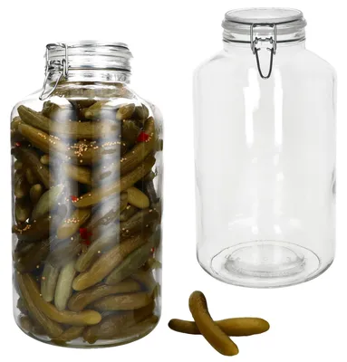 Produktbild von 2x NORMA Vorratsglas 6L aus Glas mit Bügelverschluss luftdicht Einmachgläser