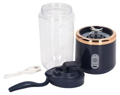 Tragbarer Mini-Blender 300 ml, 6 Klingen, USB-wiederaufladbar, blau