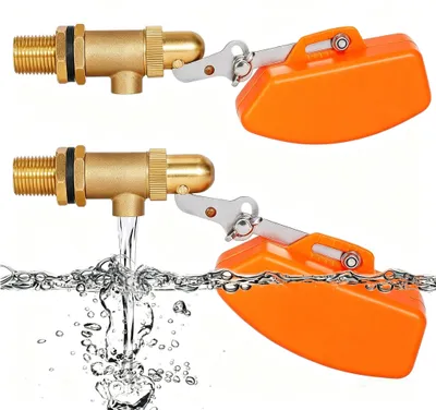 Immagine prodotto di Omgoods - Valvole a galleggiante automatiche per serbatoi d'acqua e abbeveratoi, confezione da 2 pezzi