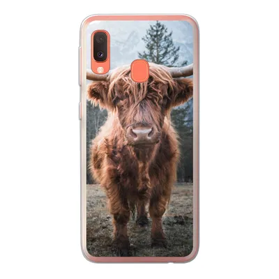 Produktbild von MuchoWow® Handyhülle Schutzhülle Hülle für Samsung Galaxy A20e Schottischer Hochländer - Kuh - Tiere - Berg - Natur Silikon Softcase Handy Hülle - Abdeckung