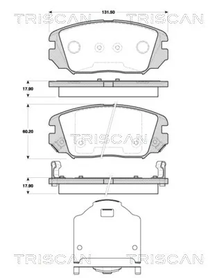 Produktbild von TRISCAN Bremsbeläge Bremsklötze VORNE 8110 43033