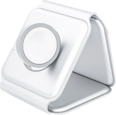 Zdjęcie produktu dla alkaya. Składana ładowarka bezprzewodowa, stacja ładująca, kompatybilna z iPhone, Apple Watch, Samsung, Magsafe, ładowarka bezprzewodowa - biała