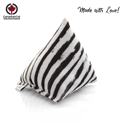 Produktbild von PIRAMID XL Kuschelkissen für Katzen | Canadian Cat | ZEBRA | catnip 11g