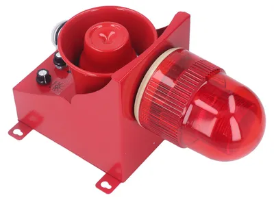 Obrázok produktu pre Priemyselný sirénový alarm 40 W 130 dB vysoká hlasitosť silný jas IP65 vodotesný LED stroboskopický rohový alarm DC24V